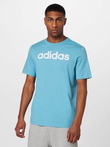 ADIDAS SPORTSWEAR Toiminnallinen paita 'Essentials Linear Embroidered Logo' värissä sininen: edessä