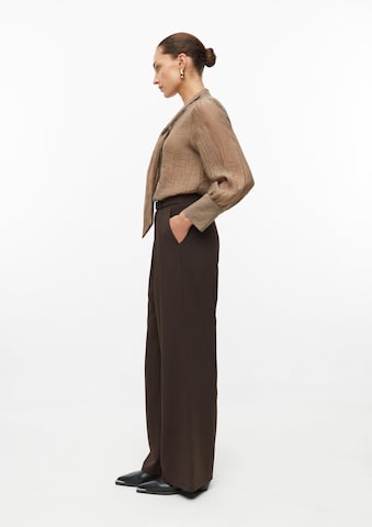 Wide Leg Pantalon à pince s.Oliver en marron