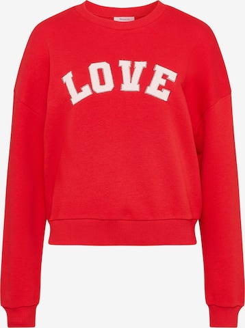 Sweat-shirt Tamaris en rouge : devant