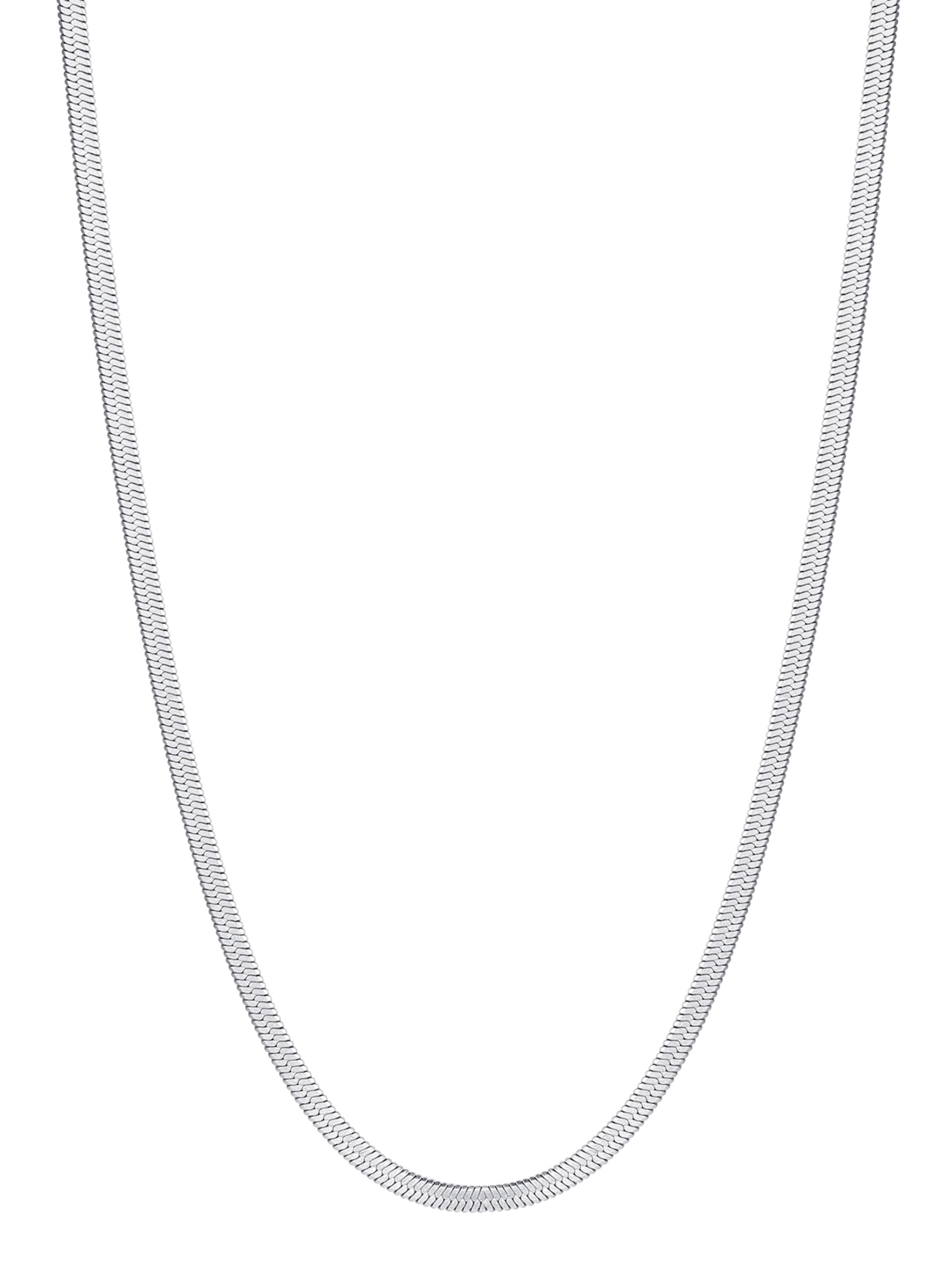 Hey Happiness Kette 'Snake'‌‌‌‌‌ in Silber: Vorderseite