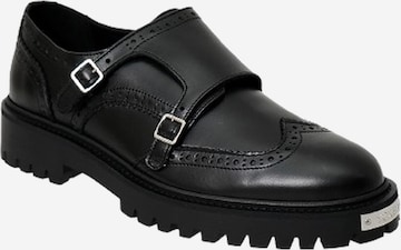 Yoxeone - Mocasines 'MONK REBEL' en negro: frente