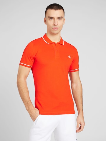 Calvin Klein Jeans Poloshirt in Rot: predná strana