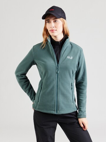 JACK WOLFSKIN Funkčná flisová bunda 'Taunus 200' - Zelená: predná strana