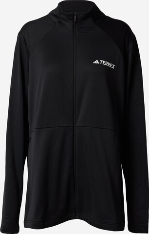 ADIDAS TERREX Λειτουργική ζακέτα φλις 'Multi Fleece ' σε μαύρο: μπροστά