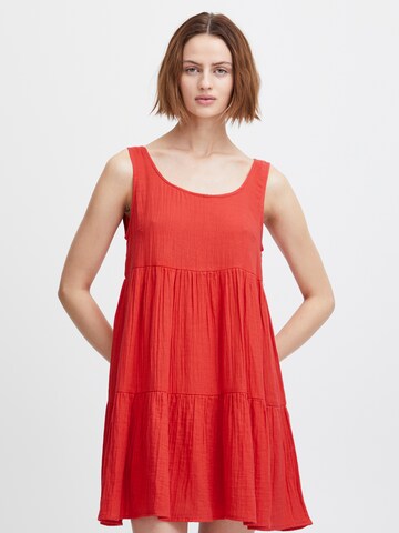 ICHI Summer Dress 'IAFOXA' in Red: front