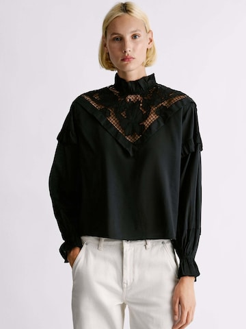 Chemisier Pepe Jeans en noir : devant