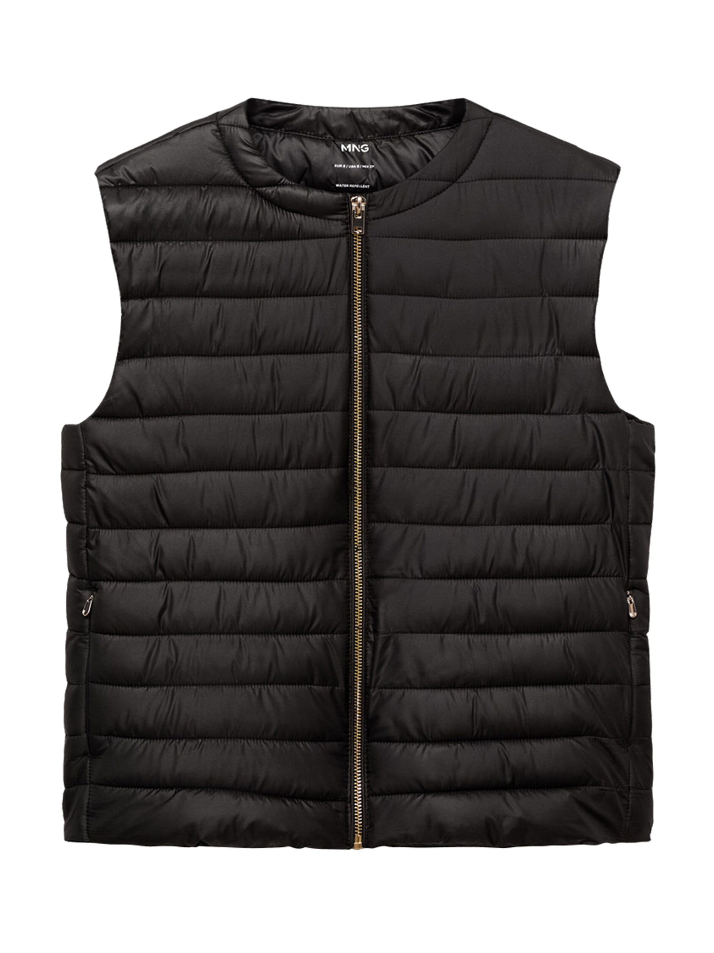 MANGO Weste in Schwarz: Vorderseite