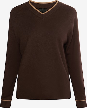 DreiMaster Klassik Sweater in Brown: front