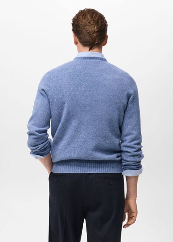 MANGO MAN Pullover 'Lotus' in Blau