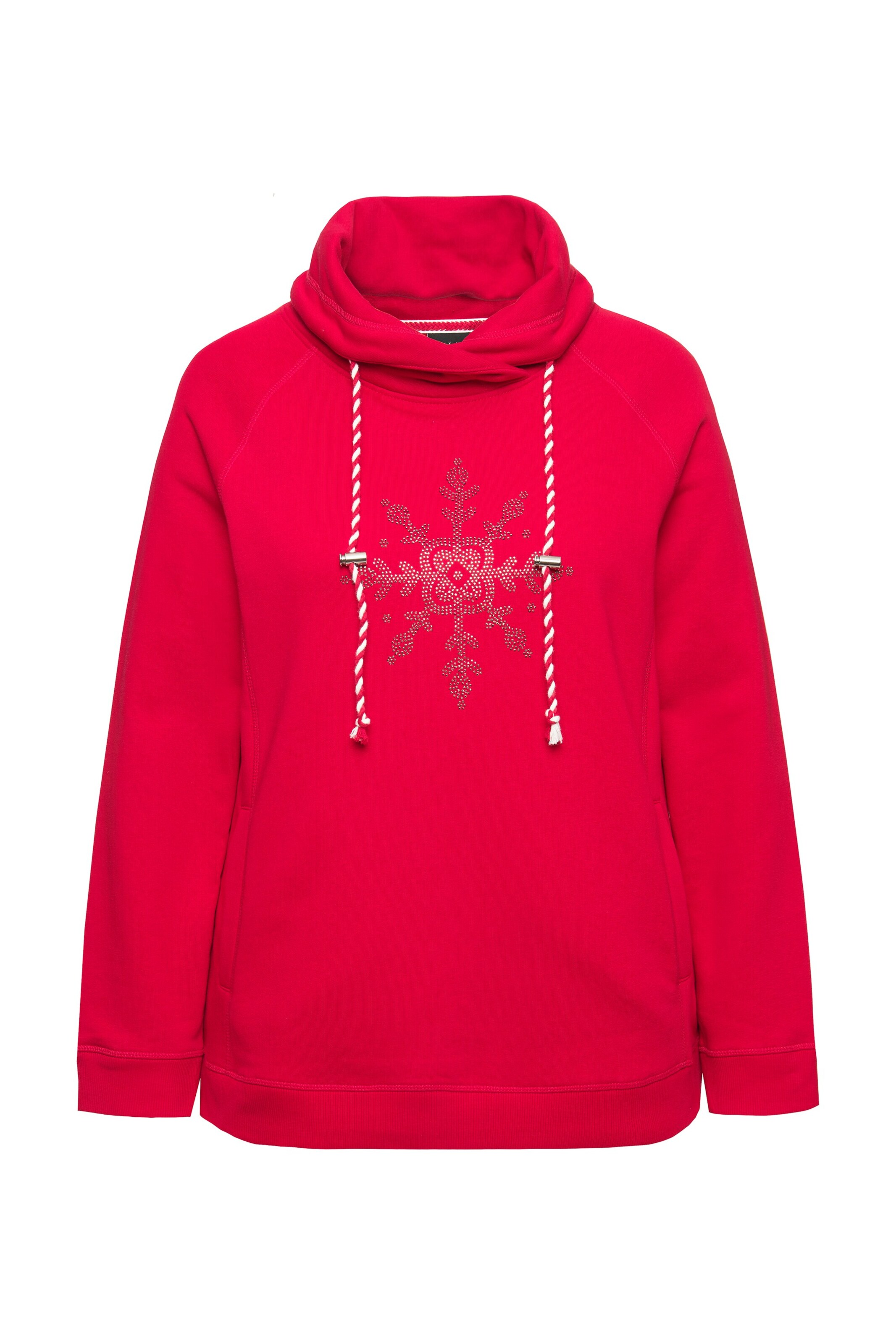 Ulla Popken Sweatshirt in Rood: voorkant