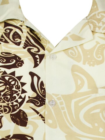 King Kameha Shirt 'Maori Wedding' in Beige
