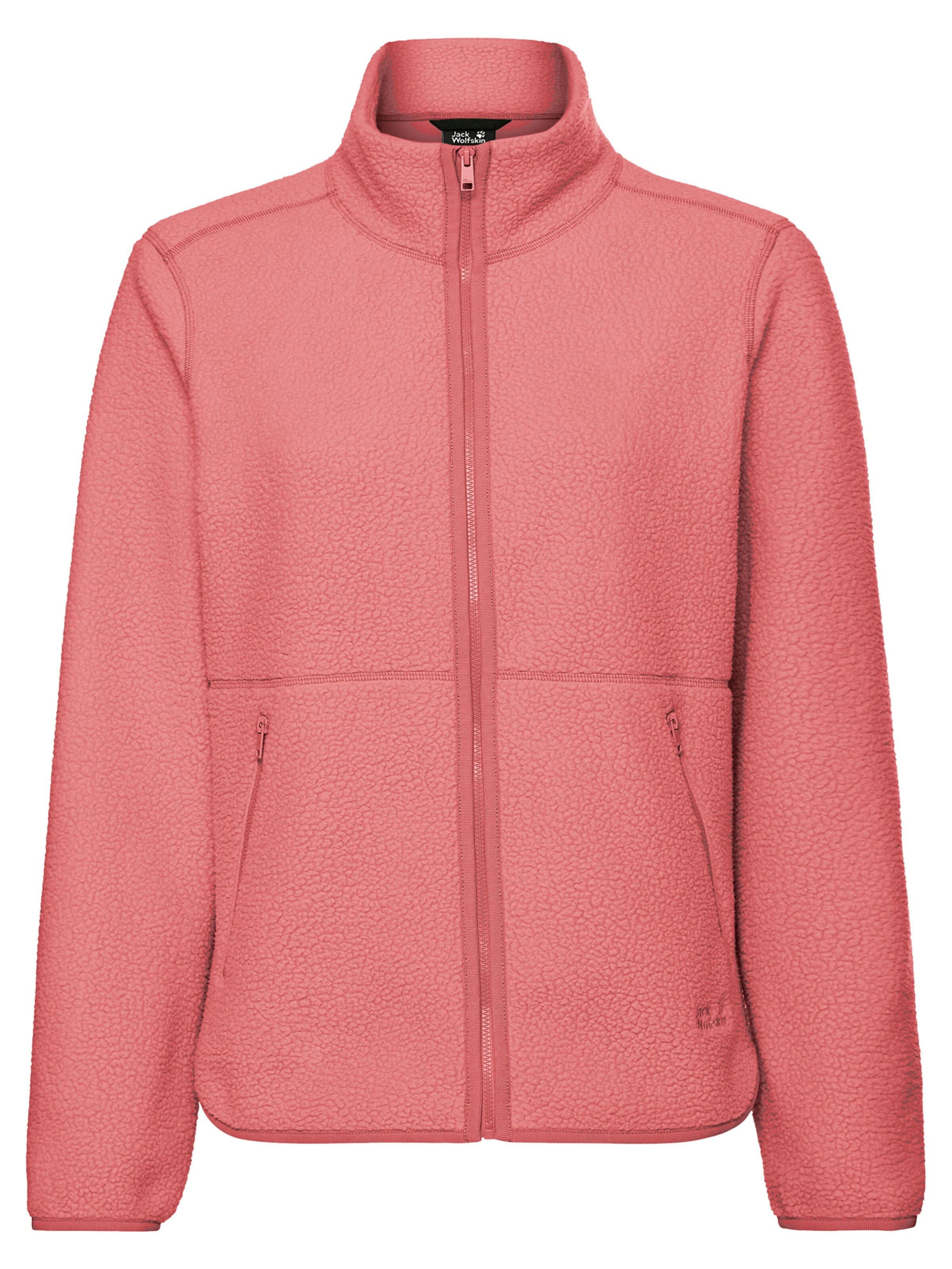 JACK WOLFSKIN Fleecejacke 'Lite Curl Full-Zip'‌‌‌‌‌‌ in Orange: Vorderseite