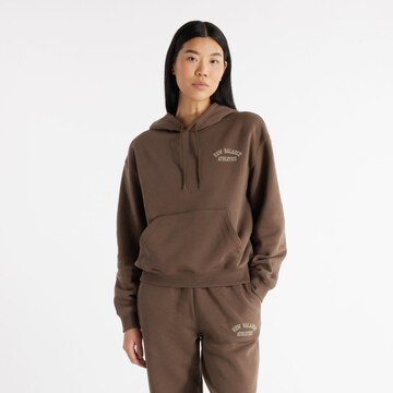 new balance Sweatshirt in Braun: Vorderseite
