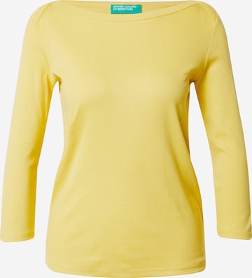T-shirt UNITED COLORS OF BENETTON en jaune : devant