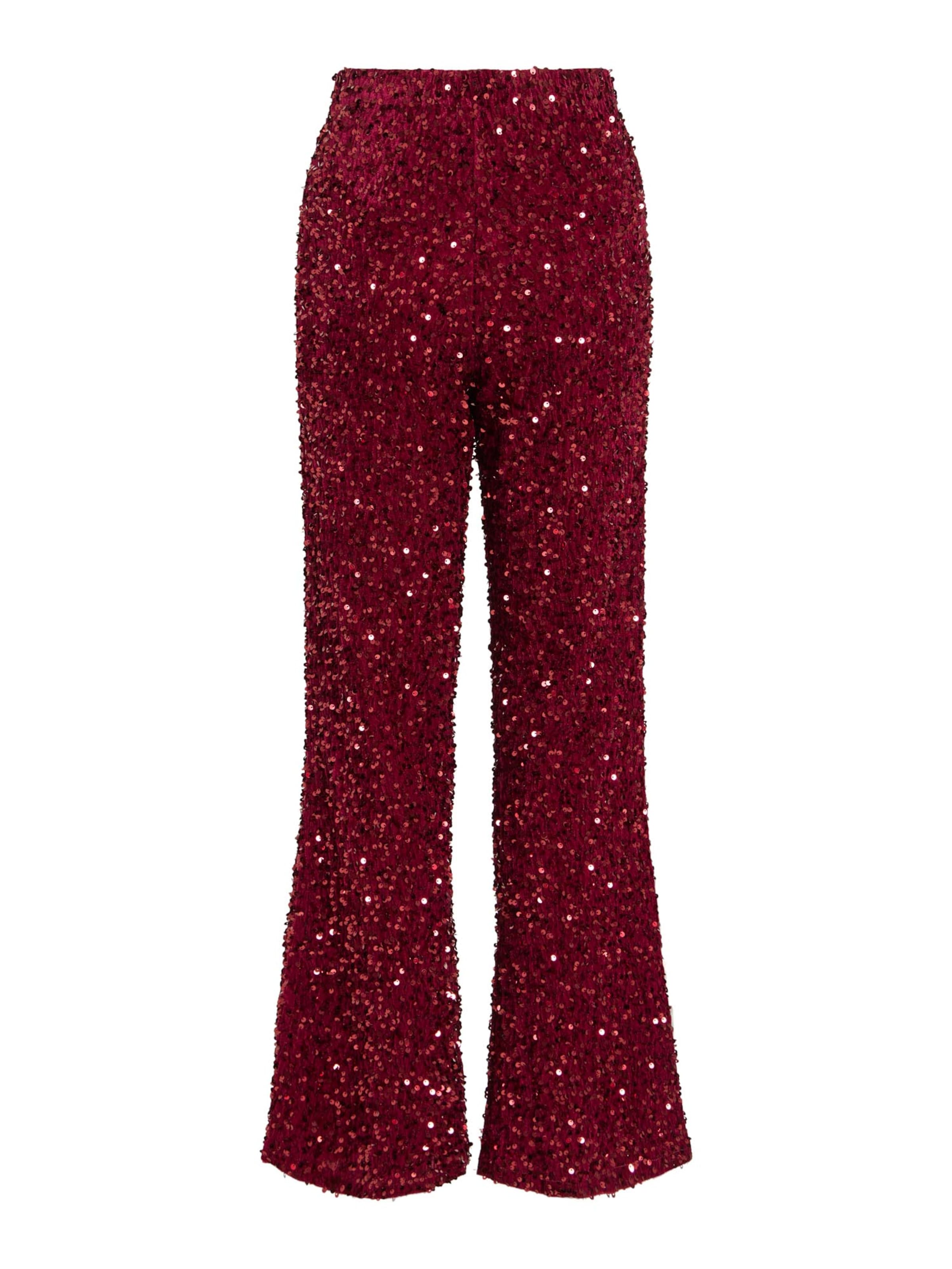 VILA Boot cut Pants 'VIBelieve' in Red