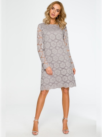 made of emotion Kleid 'M406' in Grau: Vorderseite