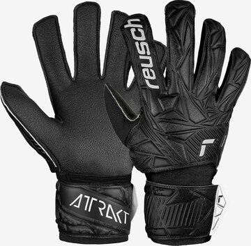 REUSCH Athletic Gloves 'Attrakt Resist' in Black: front