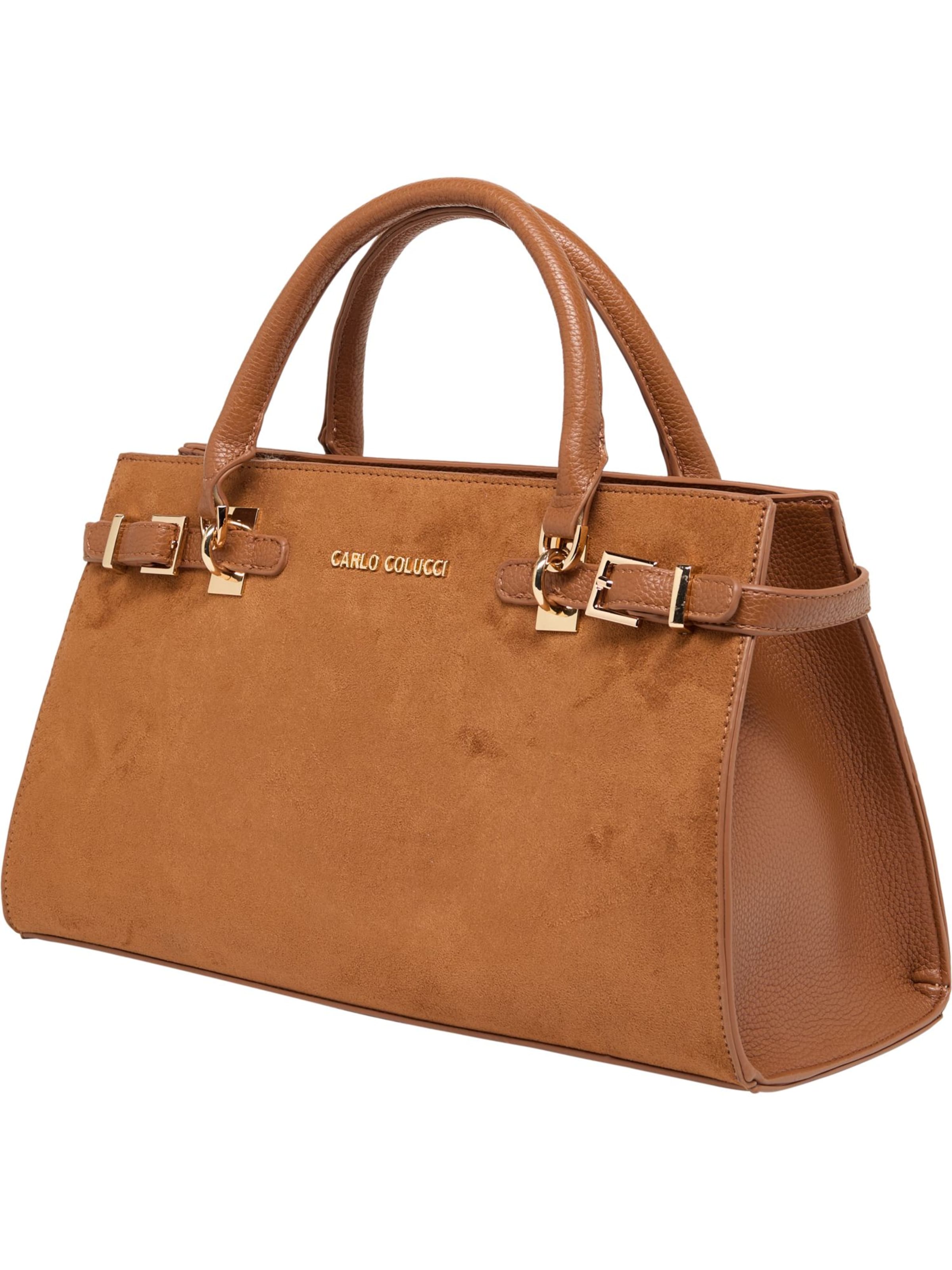 Carlo Colucci Schultertasche 'Fiegl' in Bronze