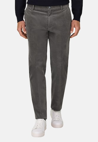 Boggi Milano Slim fit Chino trousers in Grey: front