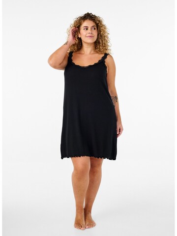 Camicia da notte 'Mliv' di Zizzi in nero