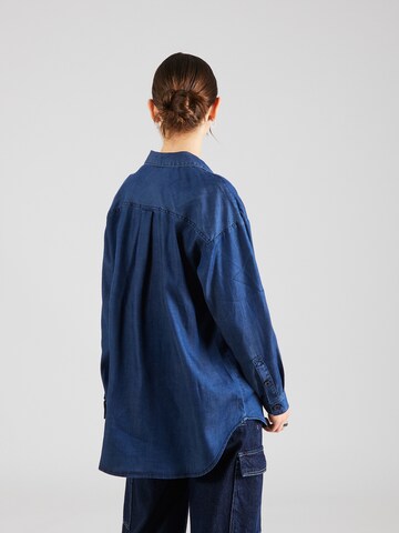 PULZ Jeans Blouse 'ABIGAL' in Blauw