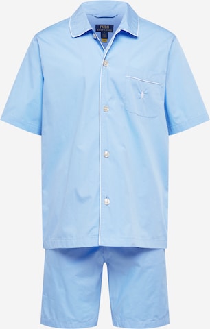 Polo Ralph Lauren - Pijama curto em azul: frente
