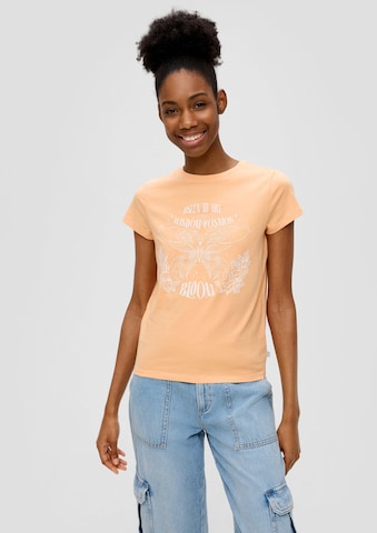 T-shirt QS en orange : devant