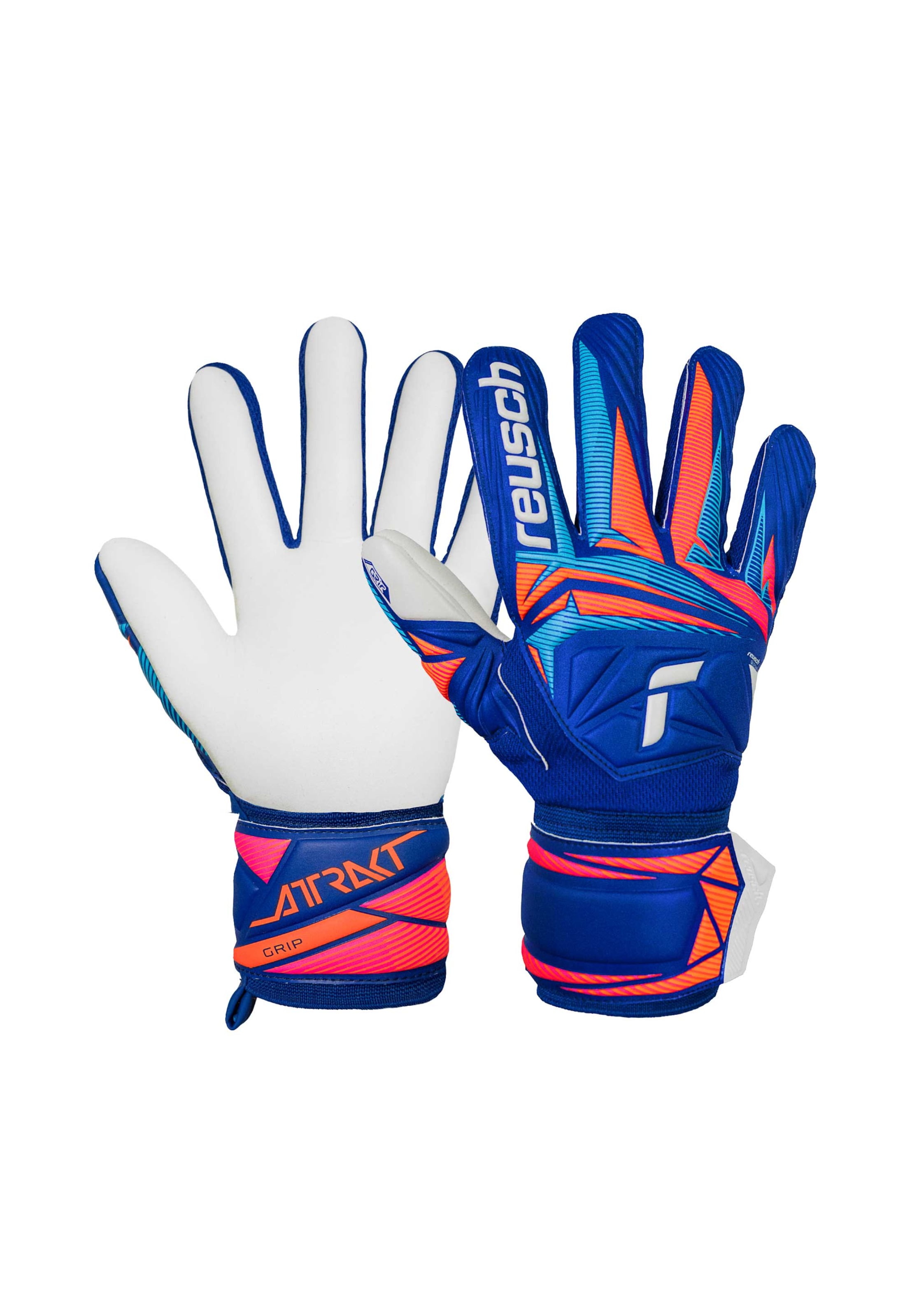 REUSCH Athletic Gloves 'Attrakt Grip' in Blue: front