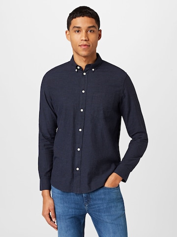 Coupe regular Chemise 'Jay' minimum en bleu : devant