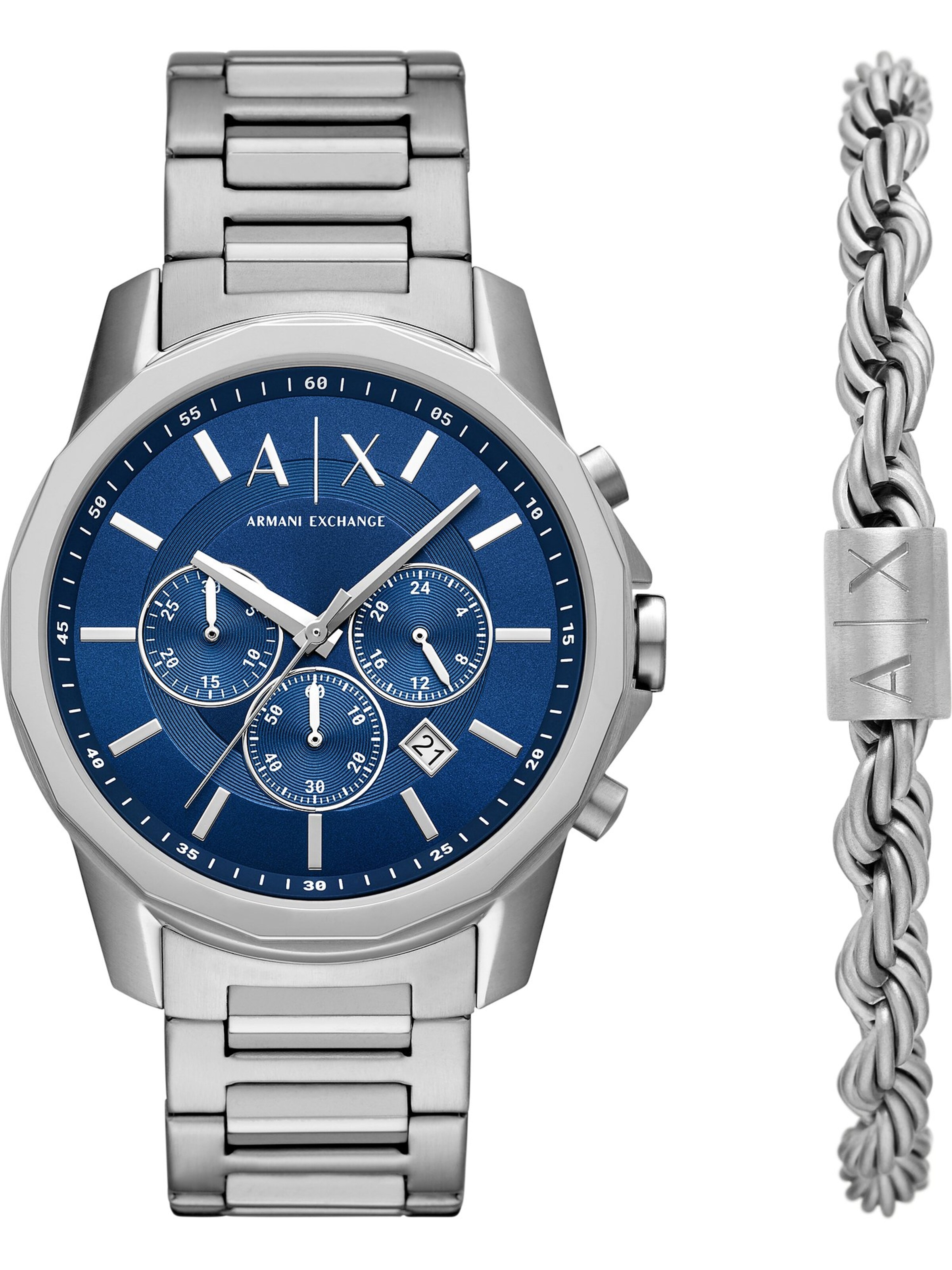 ARMANI EXCHANGE Schmuckset in Silber: Vorderseite