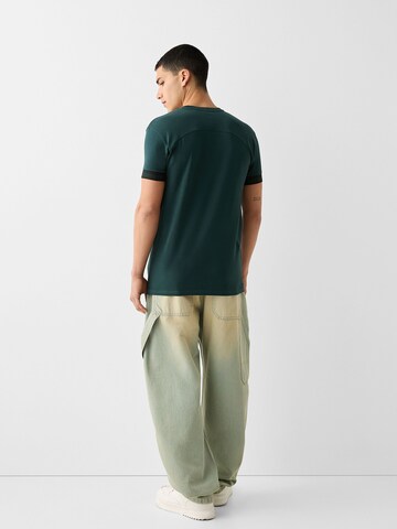 T-Shirt Bershka en vert