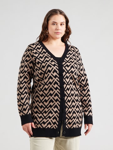 Geacă tricotată 'VMCARIA' de la Vero Moda Curve pe negru: față