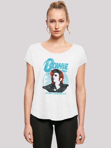 F4NT4STIC Shirt 'David Bowie Ziggy Stardust' in White: front