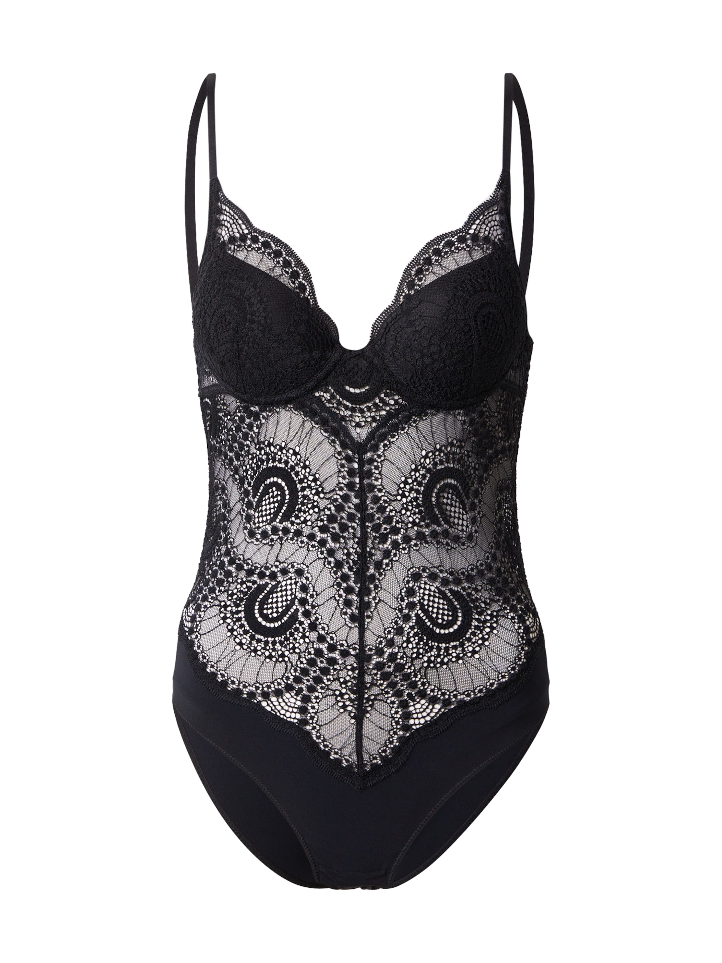 ETAM Κορμάκι 'Pure Infini' σε μαύρο: μπροστά