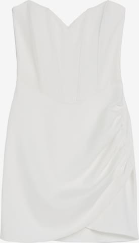 Robe de cocktail Bershka en blanc : devant