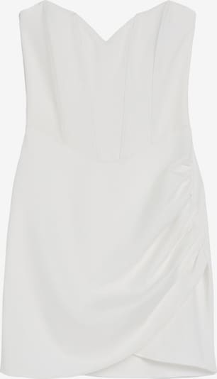 Bershka Robe de cocktail en blanc cassé, Vue avec produit