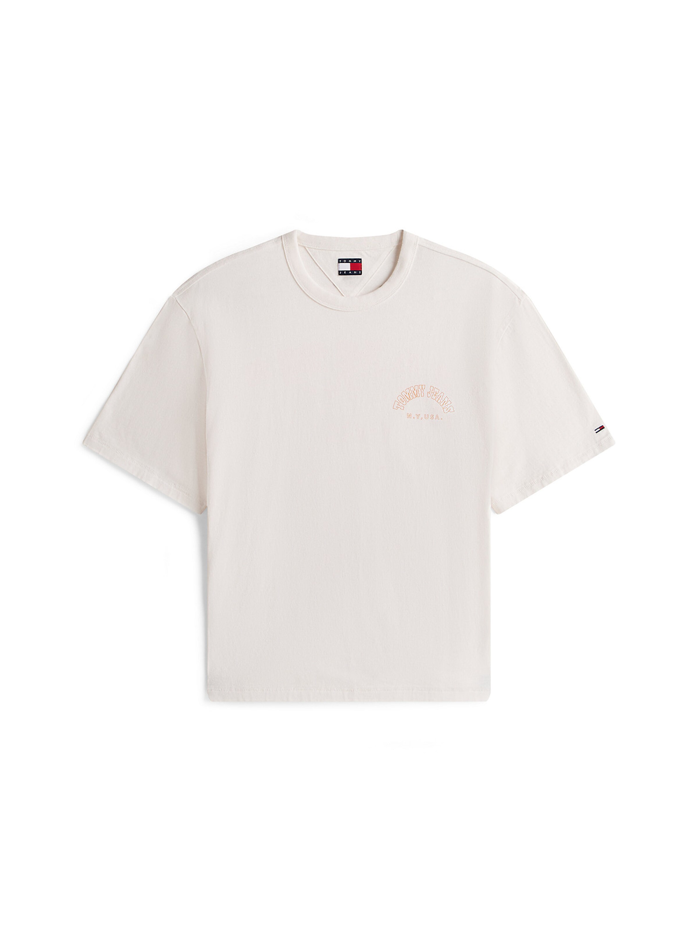 Tommy Jeans T-Shirt en crème / orange, Vue avec produit