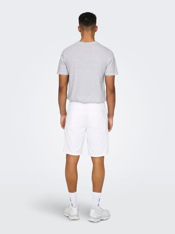 Regular Pantalon chino 'Mark' Only & Sons en blanc