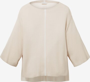 Pull-over TOM TAILOR en beige : devant