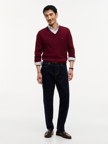 TOMMY HILFIGER Pulover | rdeča barva