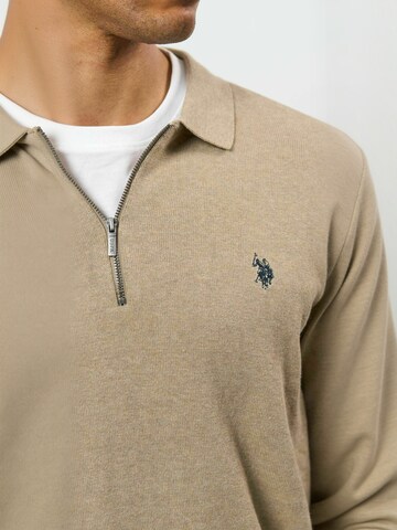 U.S. POLO ASSN. Pullover ' UMSanka ' in Beige