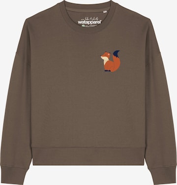 Watapparel Sweatshirt 'Cute Fox ' in Brown: front