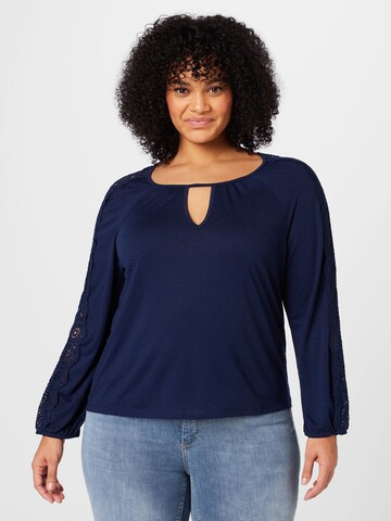 ABOUT YOU Curvy Shirt 'Jeanina' in Blauw: voorkant