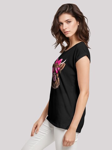 F4NT4STIC Shirt 'Highland Cow Valentinstag Sonnenbrille' in Black