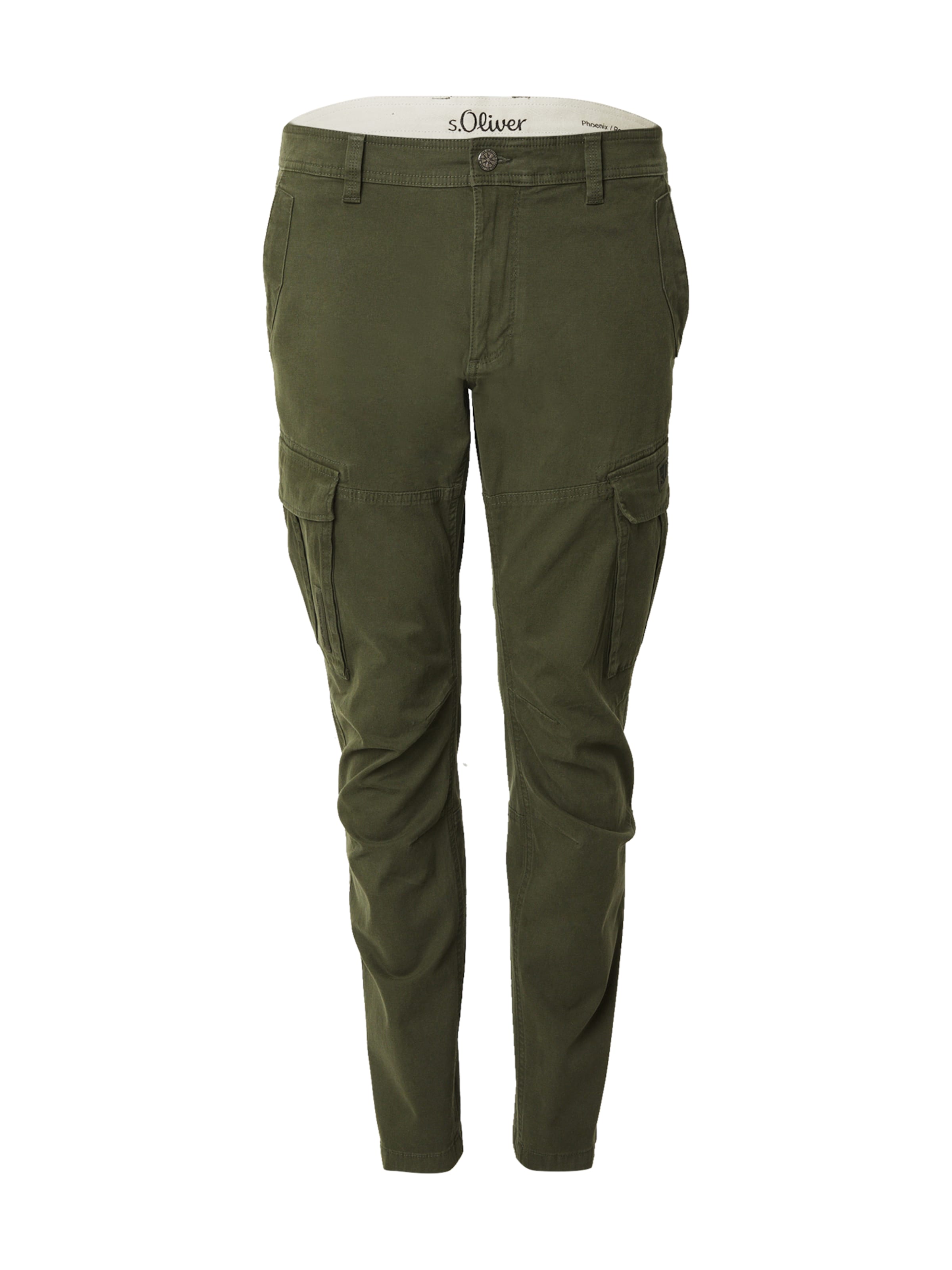 Regular Pantalon cargo 'Phoenix' s.Oliver en vert : devant
