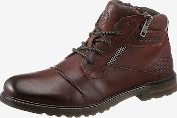 bugatti Lace-Up Boots 'Vittore' in Brown: front