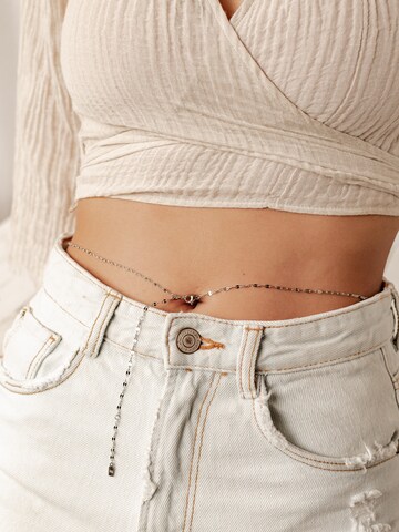 Chaîne 'Rolo' Hey Happiness en argent