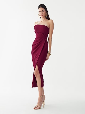 BWLDR Cocktailjurk 'LILA' in Rood