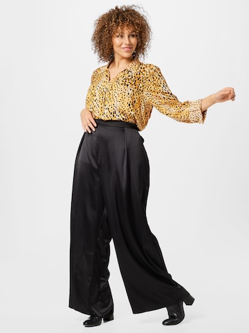 Dorothy Perkins Curve Wide leg Bandplooibroek in Zwart