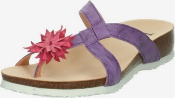 THINK! T-Bar Sandals in Purple: front